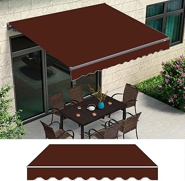 Sunsetter,Many Sizes Fabric Sun Shade Awning Cover,Patio Awning Fabric Replacement Canvas,Retractable Patio Awning Replacement ,Replacement Awning Fabric,Polyester Canopy Cover,Retractable Awning12x8
