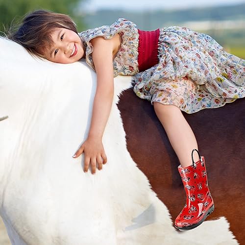 Miniatura 3 de Disney Minnie Mouse Girls' Waterproof PVC Rain Boots with Easy-On Handles Toddler & Little Kid Sizes