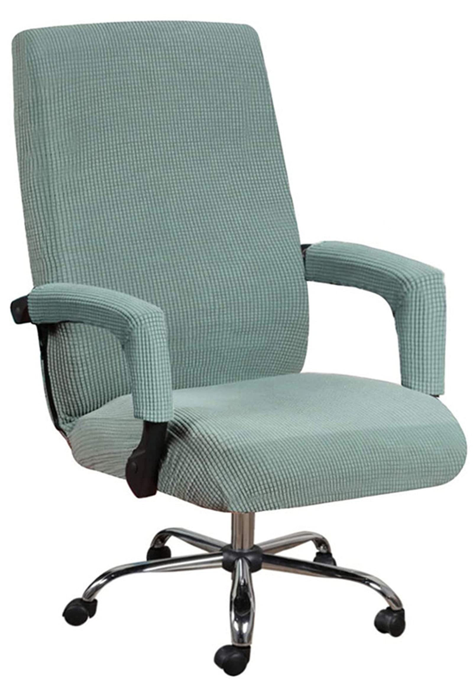 NOPEXTO Funda para Silla De Escritorio, Funda Elástica Paraasiento Y Reposabrazos De Silla De Oficina,Funda De Silla De Oficina Modernas (Medio,Verde Frijol)