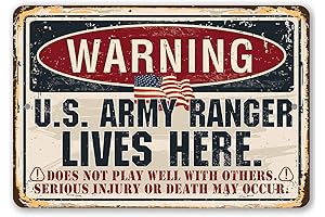 Great Outdoors USA Warning US Army Ranger Sign