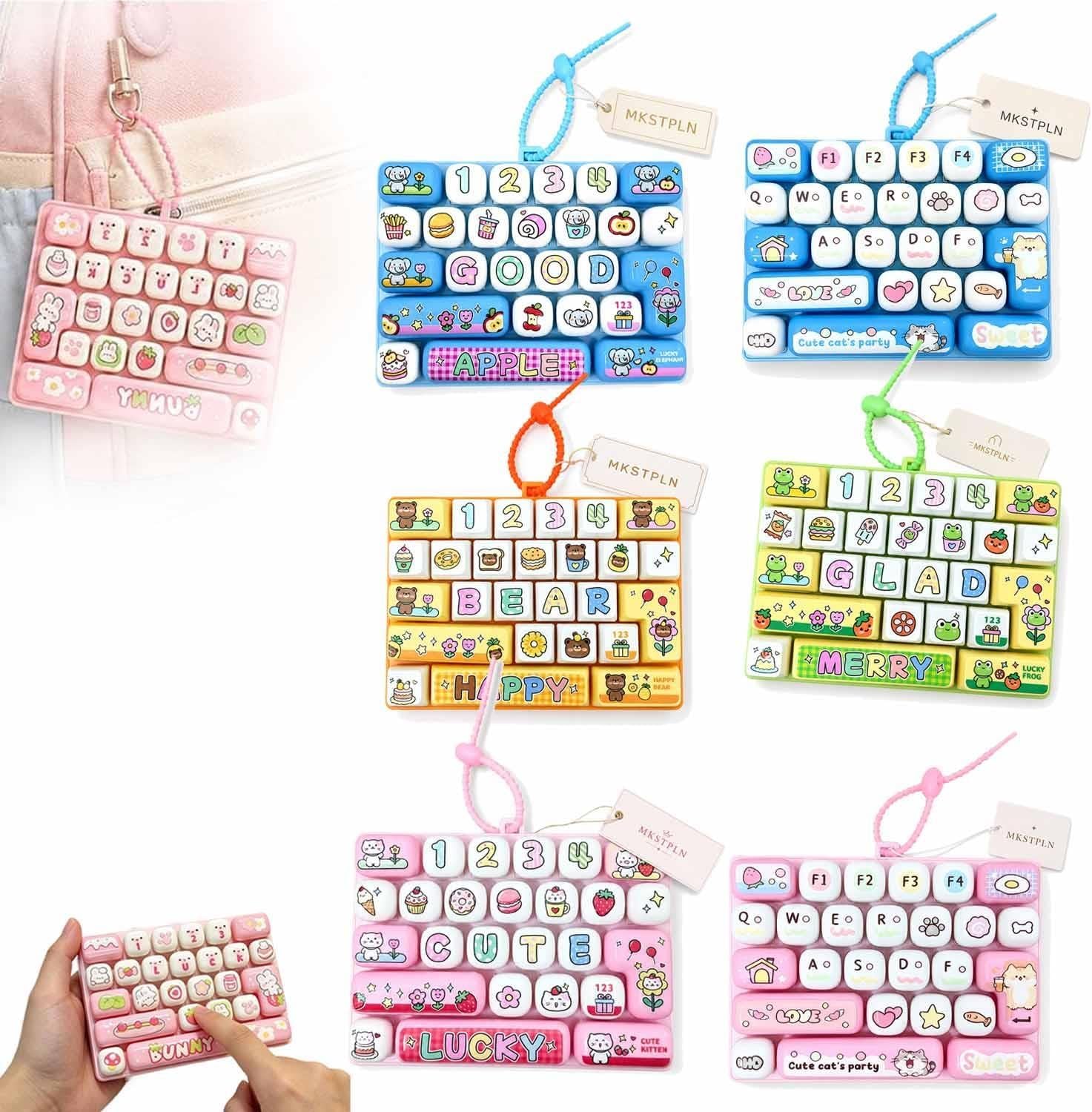 2027 Keyboard Fidget Toy 26 Key Mini Mechanical Keyboard Clicker Creamy