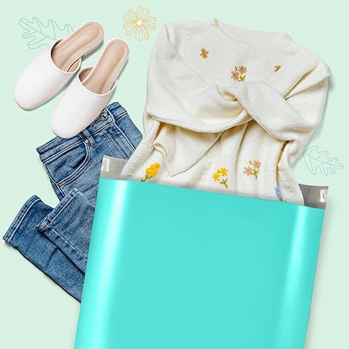 Miniatura 63 de Fuxury 500 sobres de polietileno de 10 x 13 pulgadas, bolsas de envío a granel para ropa, sobres de envío adhesivos fuertes para pequeñas empresas