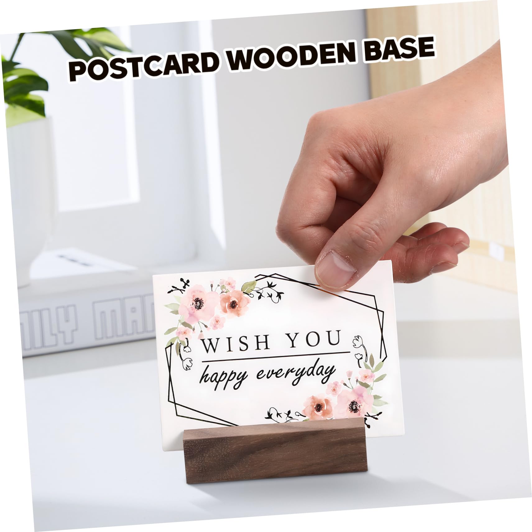Alipis 3 Juegos Titular De La Postal Lámina Porta Números De Mesa Plateados Soporte De Exhibición De Fotos Soporte para Tarjetas De Lugar Base del Titular De La Señal De Madera 12 Uds * 3