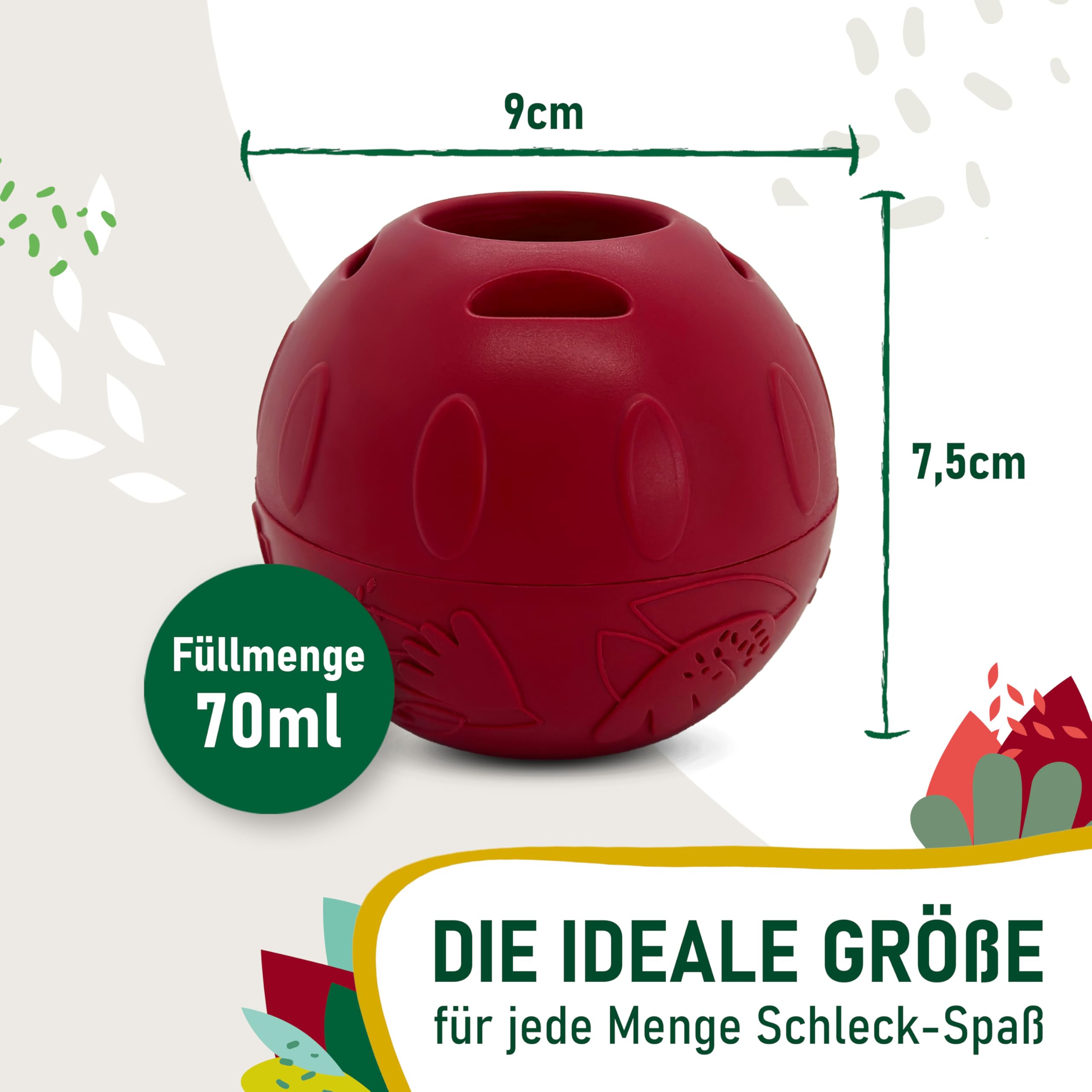 SmoothieDog Schleckball-Set + 1 Schleckball - Schleckball für Hunde, Snackball, für Mehrhundehaushalte, zur Beschäftigung, bpa frei, robust, befüllbar, zum einfrieren, spülmaschinenfest