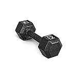 CAP Barbell Cast Iron Hex Dumbbell, Black, Single, 12 lb