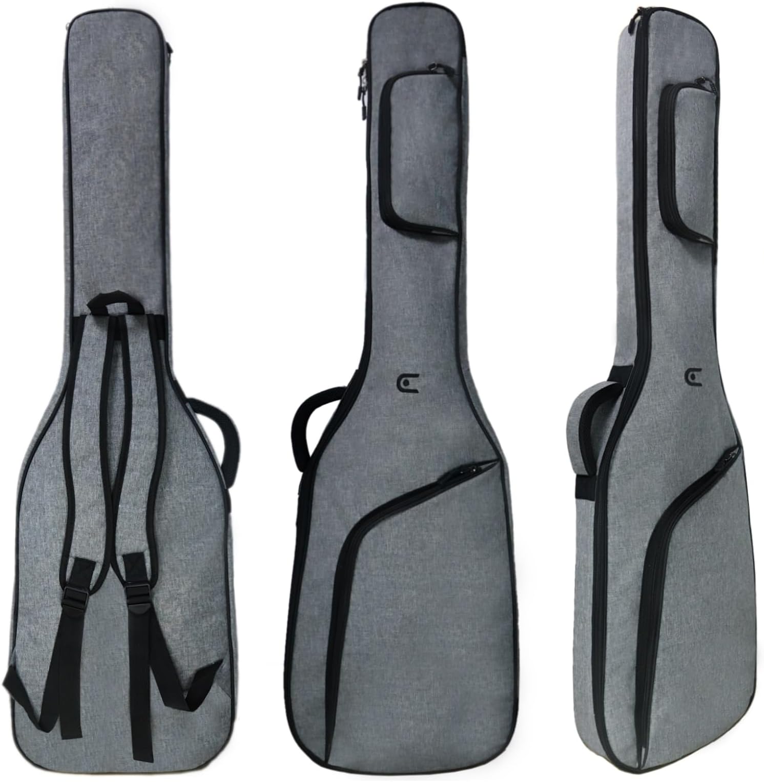 Bass Guitar Bag Gig Bag, Electric Bass Guitar Case Bass Backpack 12mm Padding Lightweight with Pockets Adjustable Straps