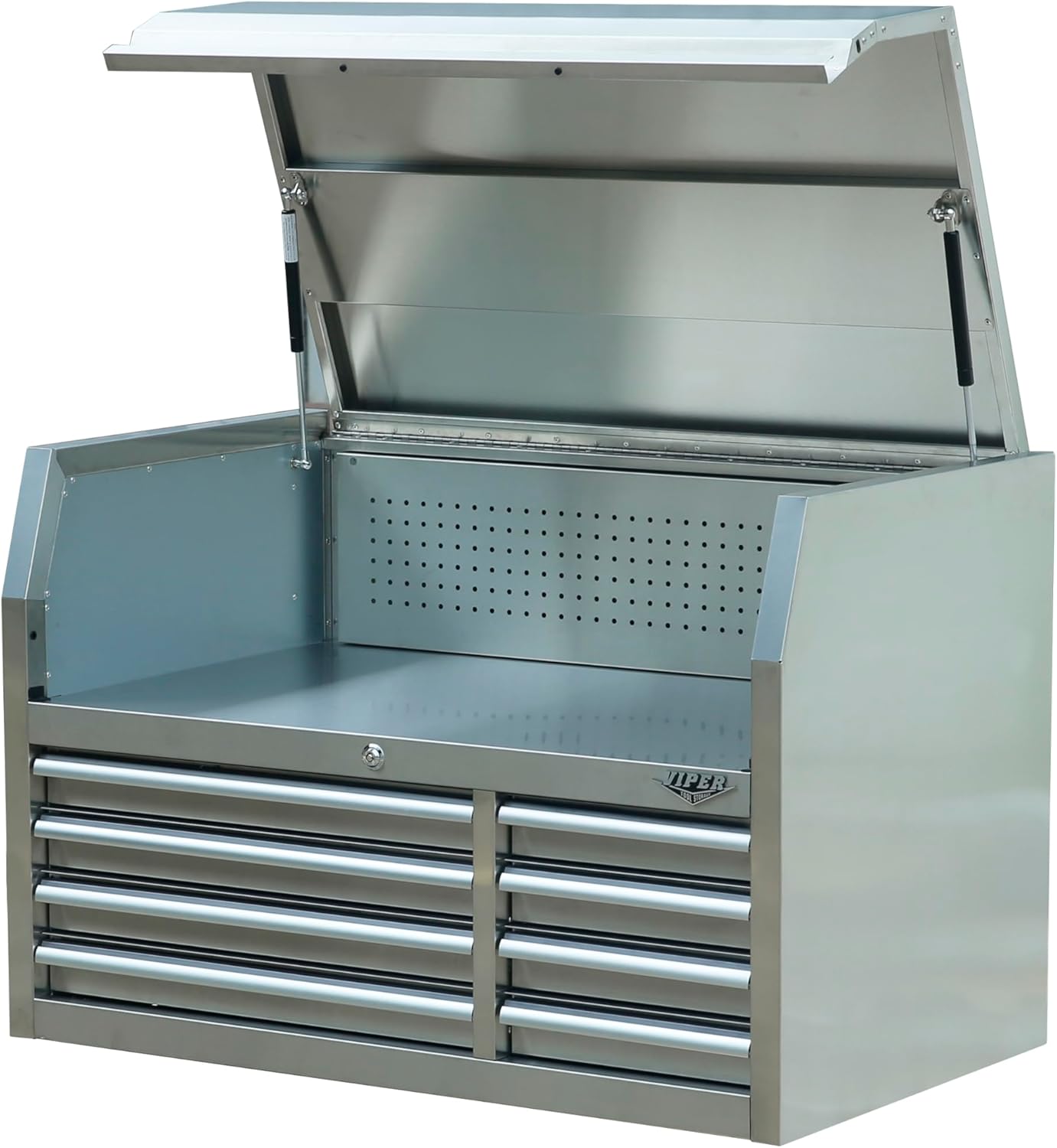 Viper Tool Storage 41-Inch 8-Drawer Top Chest, Stainless Steel