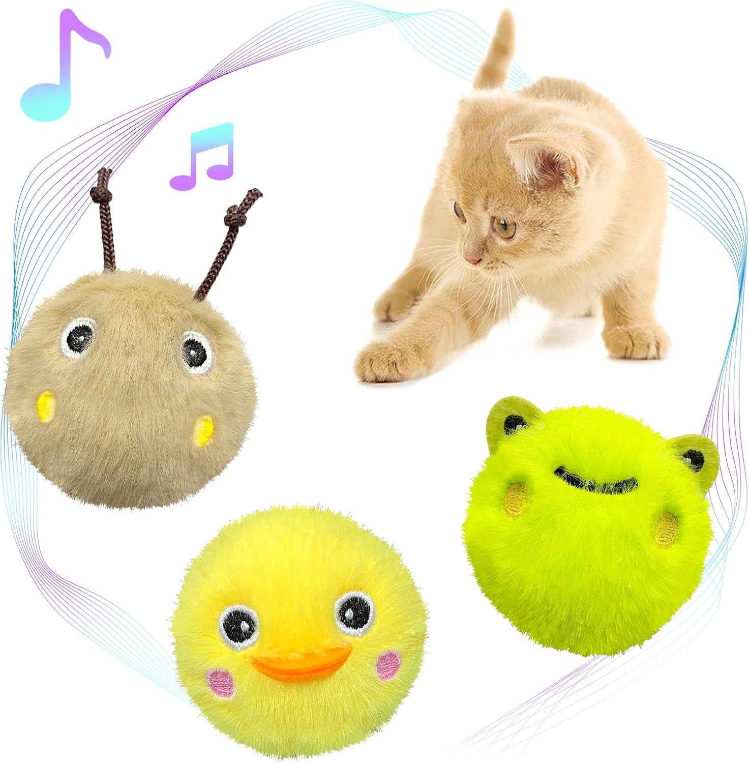 KreizyGo Cat Toys, Interactive Cat Toys for Indoor Cats Exercise, 3
