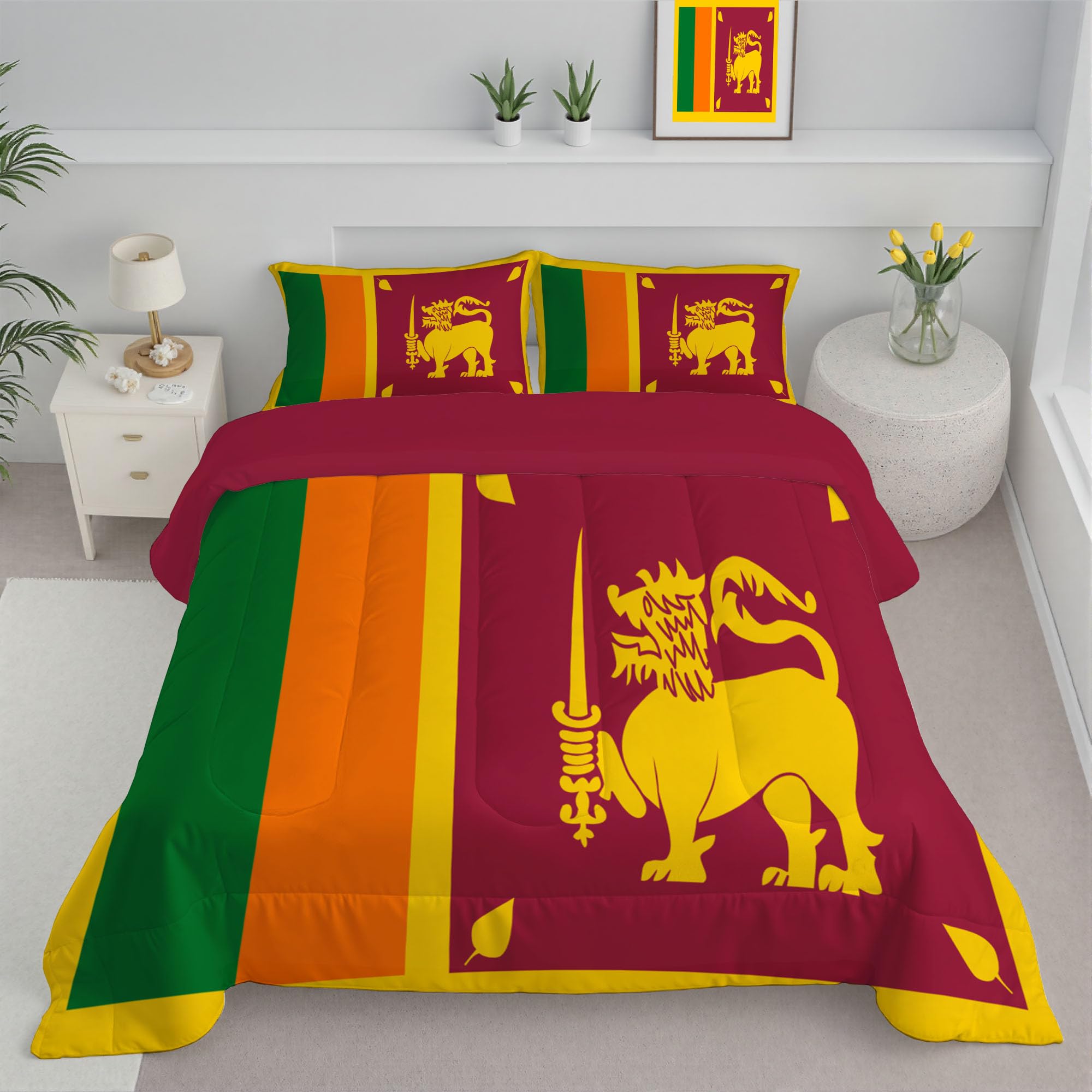 Juego de ropa de cama de Sri Lanka reversible 240x220 para adultos