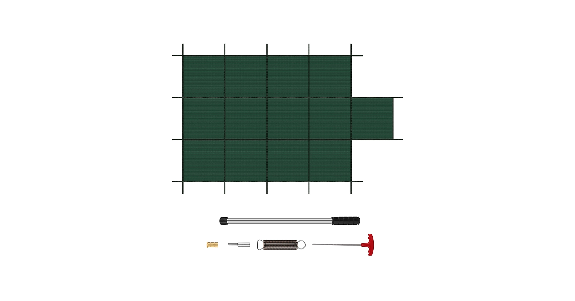 Your Holiday 259X170Cm Rectangular Frame Pool Cover Dirt Weather Uv Resistant Waterproof Oxford Cloth Swimming Pool Shield As Shown