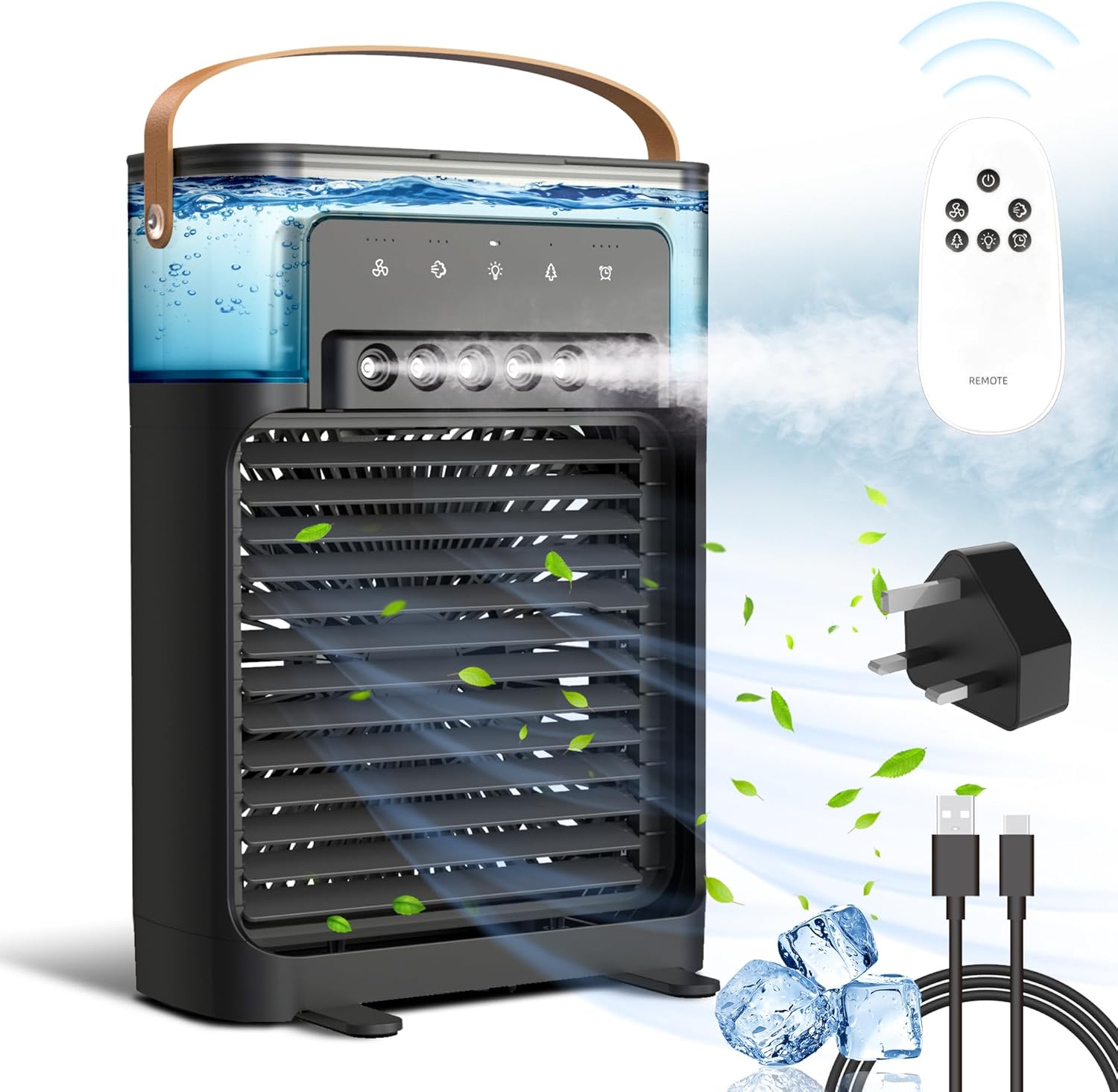 Personal Air Cooler, NTMY 1200ml Portable Air Conditioner, UltraQuiet