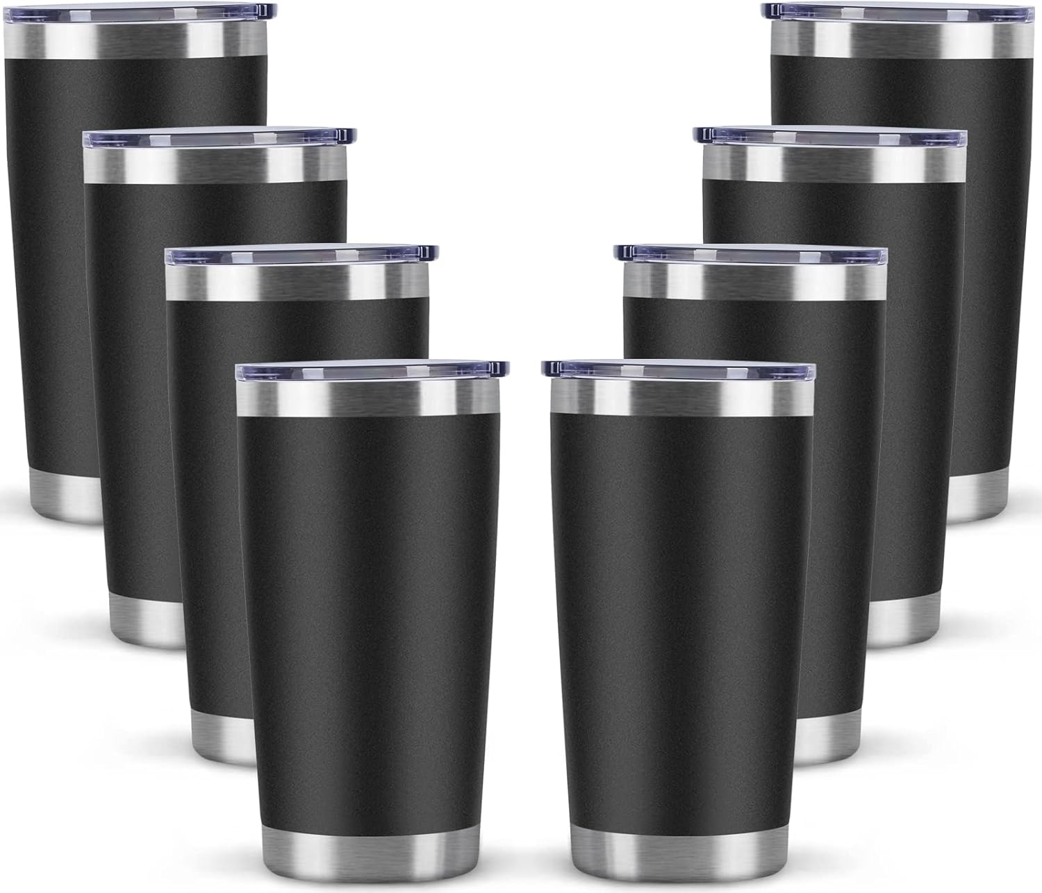 Micellwuu 20 Oz Stainless Steel Tumblers Bulk ( 8 Pack