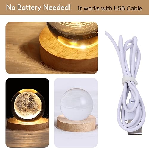 Miniatura 2 de Pozbee Lámpara de luna 3D lámpara de escritorio pequeña lámpara de mesa de luna llena ideas únicas de regalo de Navidad luz nocturna de guardería