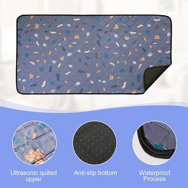 Foto 5 de 7 de GOEDCH 2 almohadillas reutilizables para cobayas: 61 x 120 cm, lavables para conejos, hámsters, reutilizables