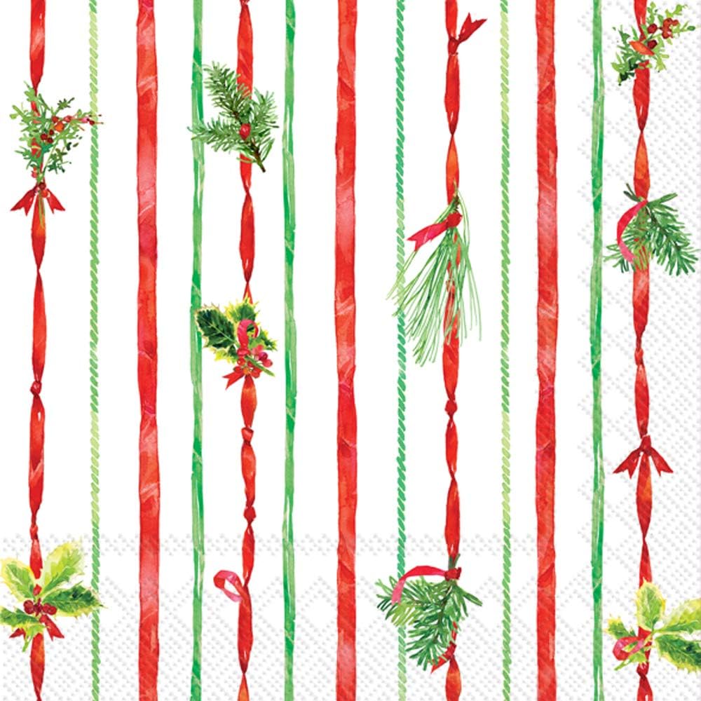 IHR Ideal Home Range Cocktail Napkins Winter Holiday 3-Ply Paper Napkins, 20-Count, 5" x 5", Christmas Delivery
