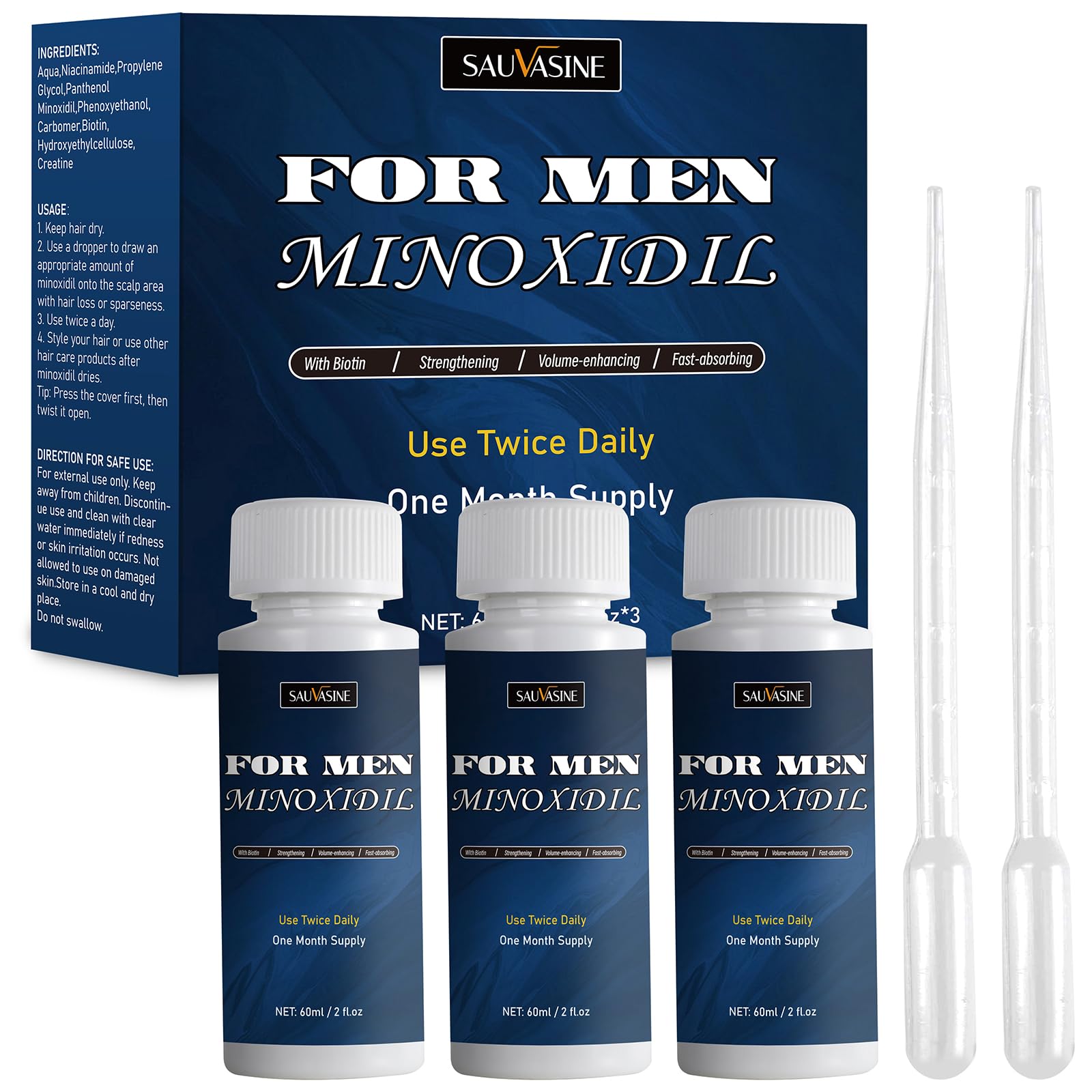 5 Minoxidil Hair Growth for Men and Women Topical Minoxidil Beard Hair Regrowth Thicker Prevent Hair Loss for