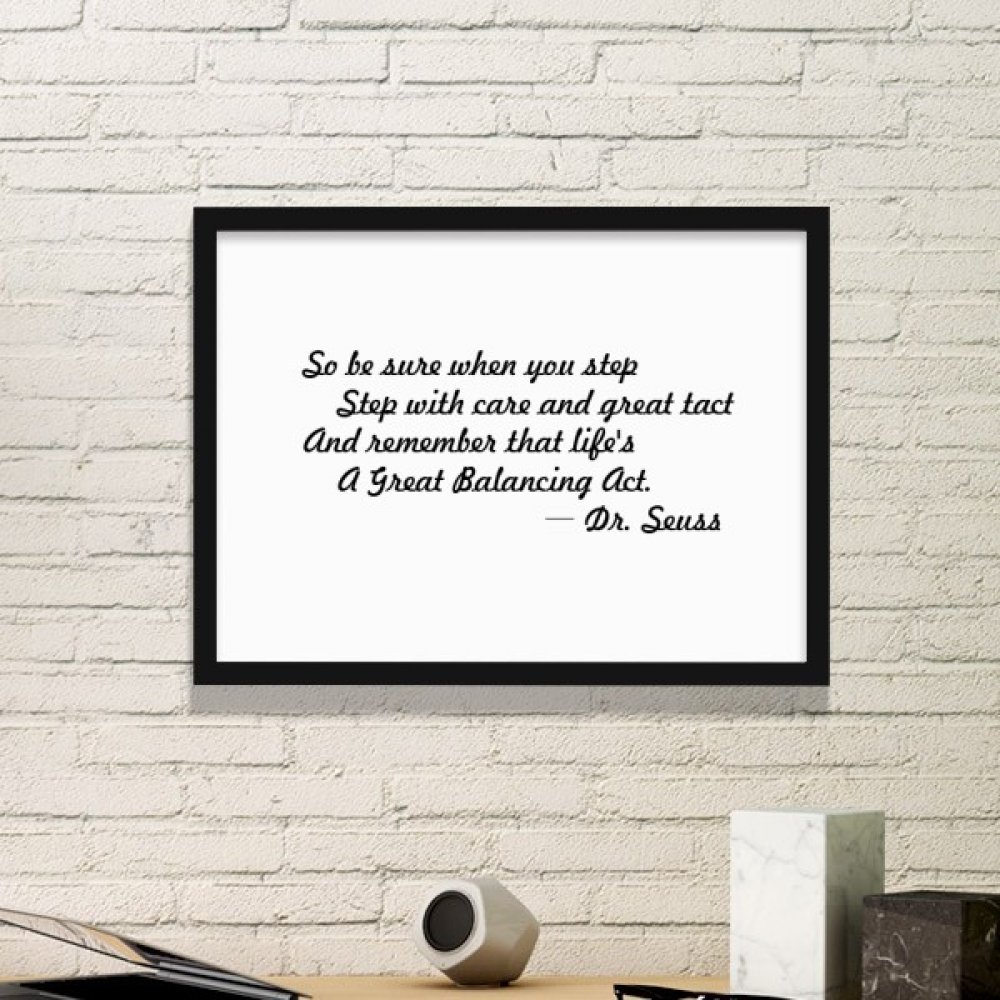 Citations équilibre vie cadre photo art prints peintures stickers muraux