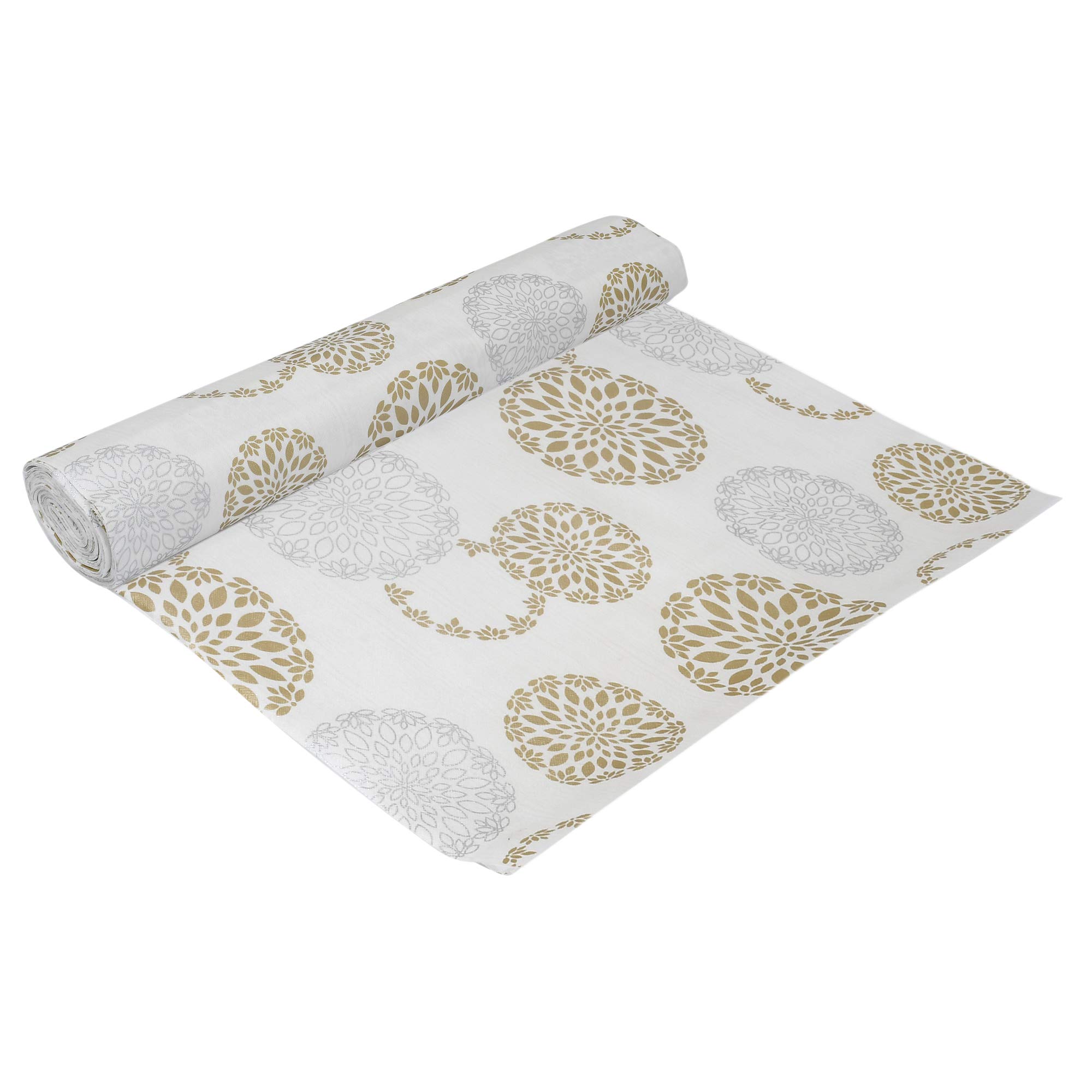 Kuber Industries Kitchen Drawer/Cabinet Shelf Mat | Rose Design with PVC Material | Adjustable Size 10 Mtr Roll (Multi), Polyvinyl Chloride | Functional and Decorative Shelf Liner