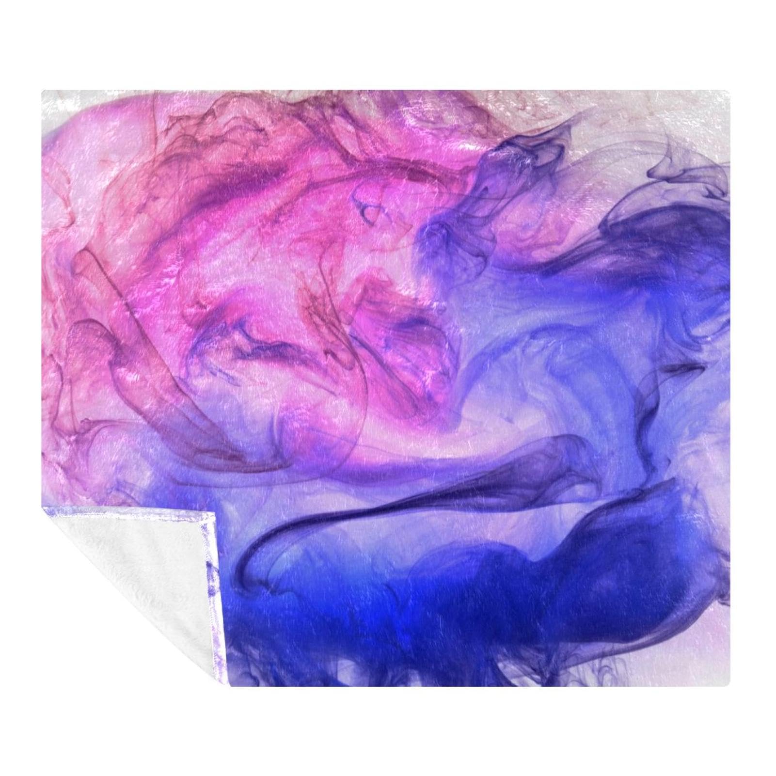 Couverture polaire microfibres 150x200 cm rose pour canapé et lit
