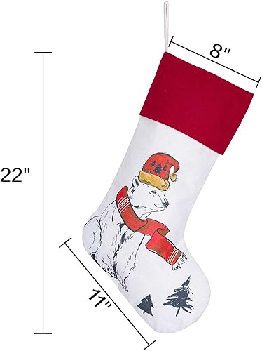 Miniatura 2 de BHD - Decoración de calcetín de Navidad, paquete de 5 unidades, decoraciones de 22 pulgadas de alto para chimenea, árbol de Navidad, adorno de