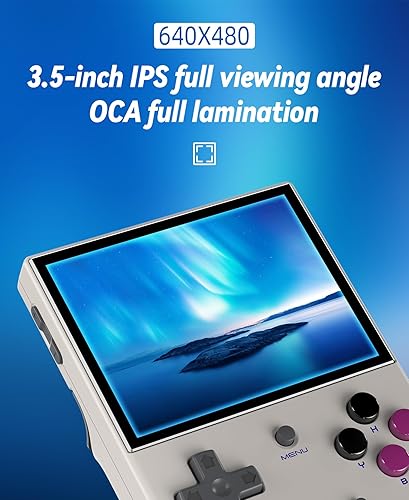 Miniatura 2 de RG35XX Plus - Consola de juegos de mano retro de 3.5 pulgadas, pantalla IPS Linux OS incorporada 64G + 128G TF Card Consolas de videojuegos retro,