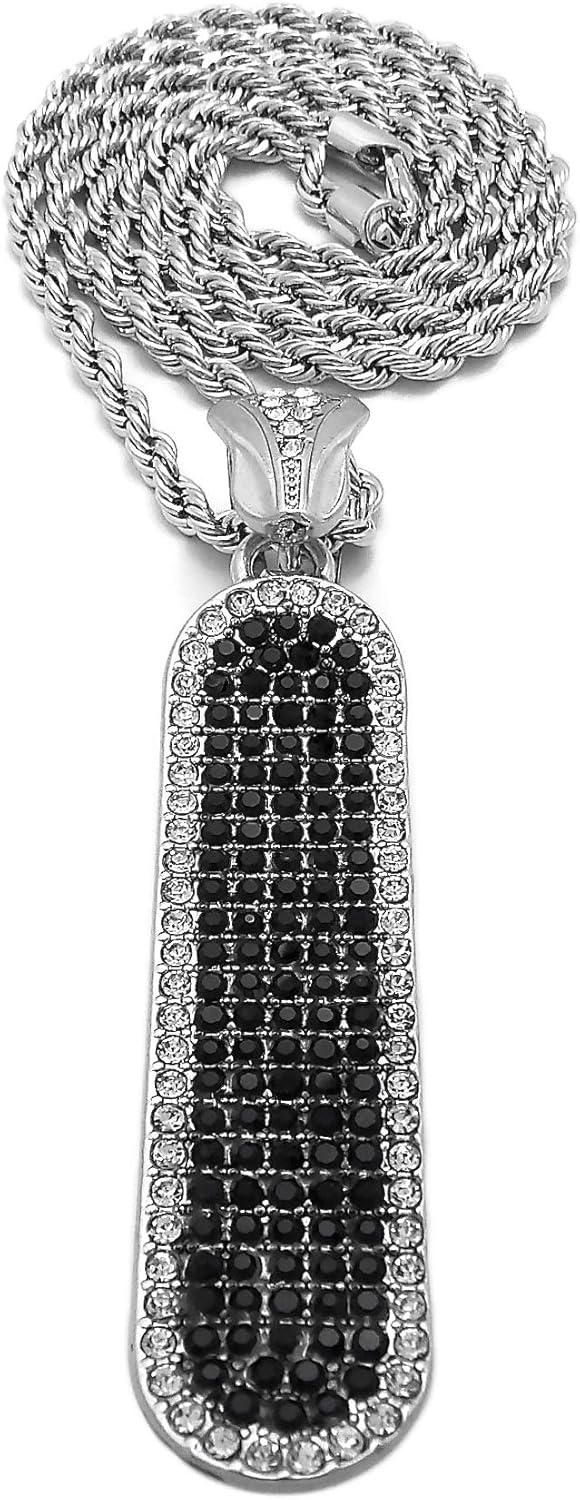 GWOOD Skateboard Pendant Necklace 24 Inches Long