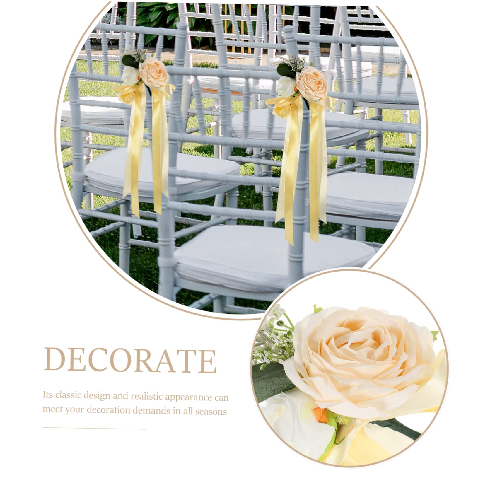 Zerodeko 6stücke Hochzeitsauto Blumen Dekorationen Für Rückspiegel Künstliche Rosen Für Hochzeitsfahrzeuge Lebensnahe Blumenarrangements Für Braut Und Bräutigam