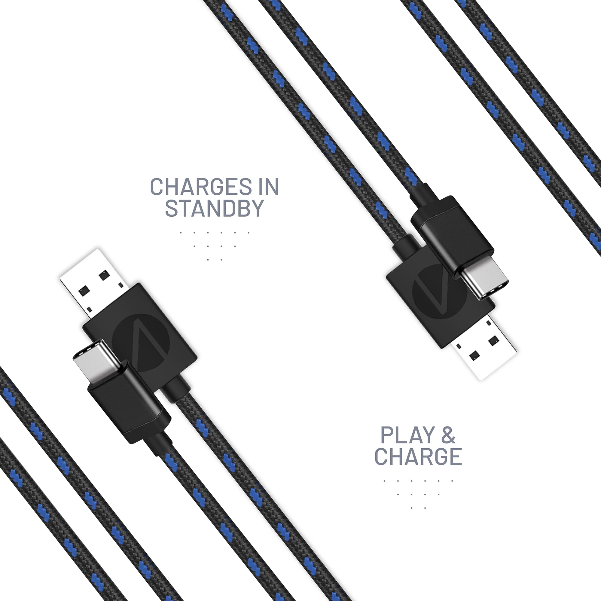 STEALTH Câbles SP-C10V 3M Twin Premium Braided Play & Charge pour PS5
