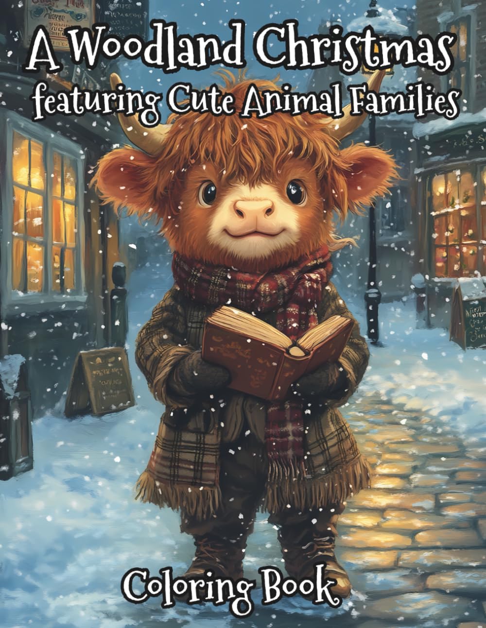 A Woodland Christmas featuring Cute Animal Families: Relaxing Holiday Coloring with Adorable Woodland Families (Woodland Animals)