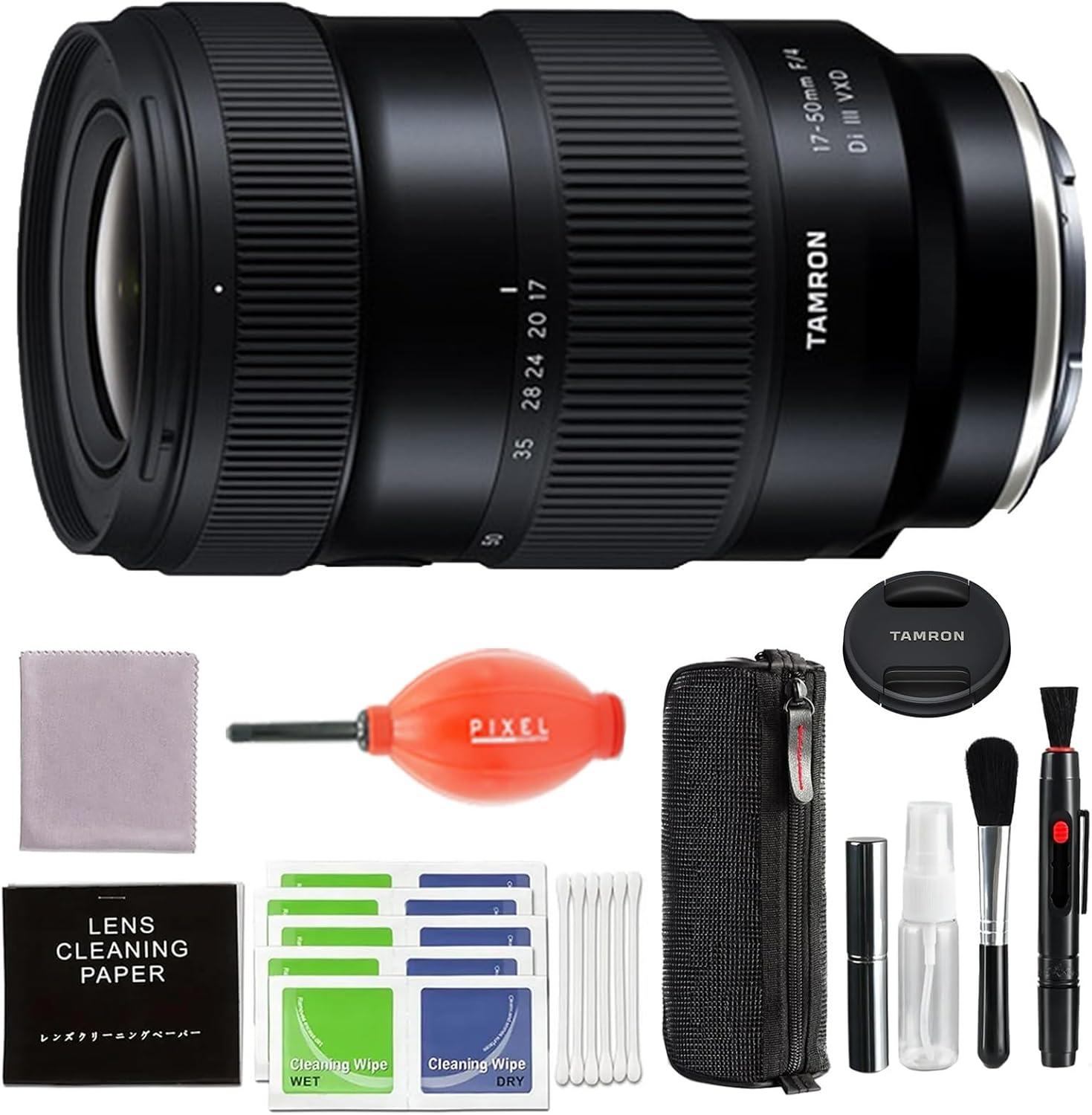 Tamron 17-50mm f/4 Di III VXD Lens for Sony E Mount with Pixel Advanced Accessories & Travel Bundle | AFA068S-700 | Tamron 17-50mm for Sony E
