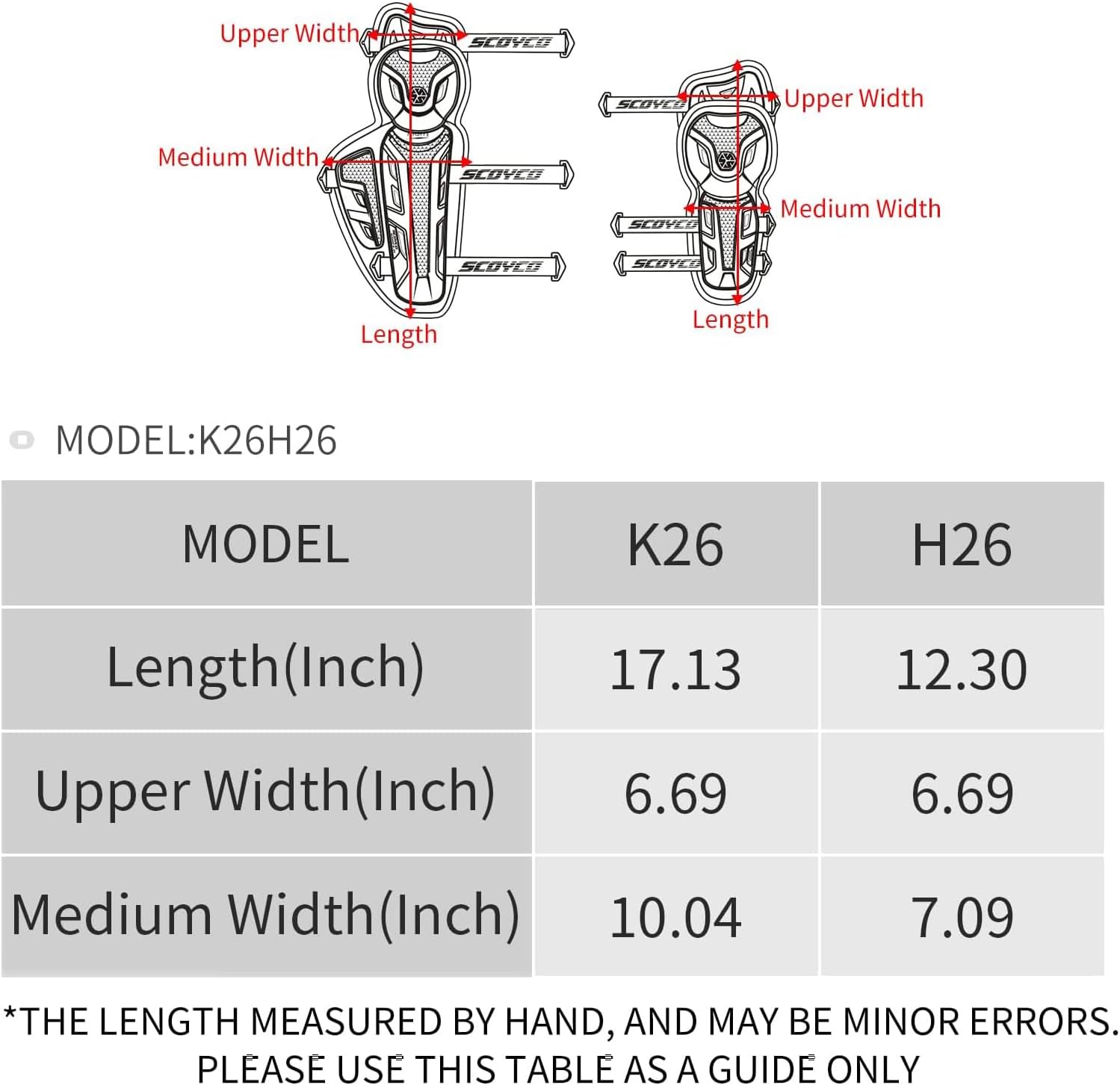 Scoyco Motorcycle Knee Shin Guard Pads for Men Anti-Slip 2 in 1 Protector Adjustable Motocross Knee Protection Armor Racing Protective Gear Large Scale Protection