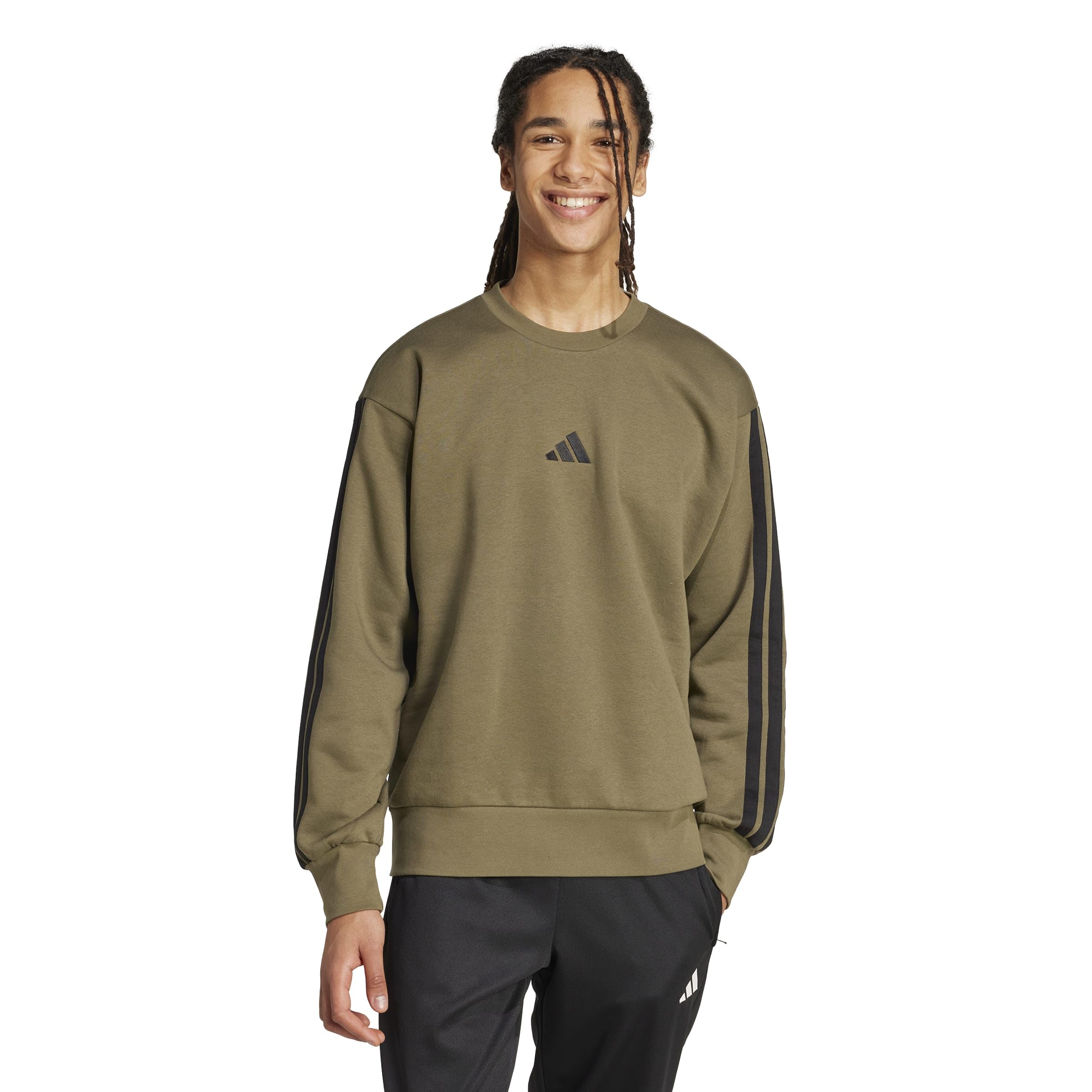 adidas Herren Essential Three Stripes Fleece Kapuzenpullover (1er Pack)