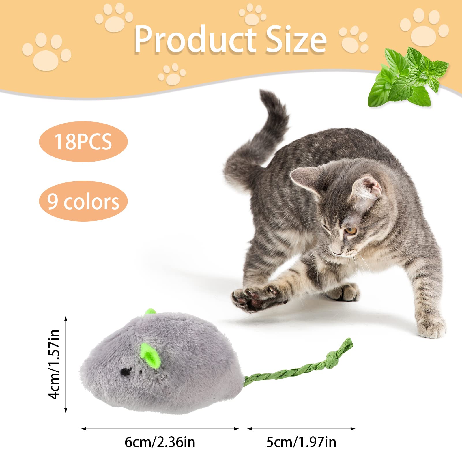 5er-Set Katzenminze-Spielzeug – Bunte Obst-Mäuse Für Innen, Weich & Sicher, Ideal Gegen Langeweile Bei Kätzchen & Katzen