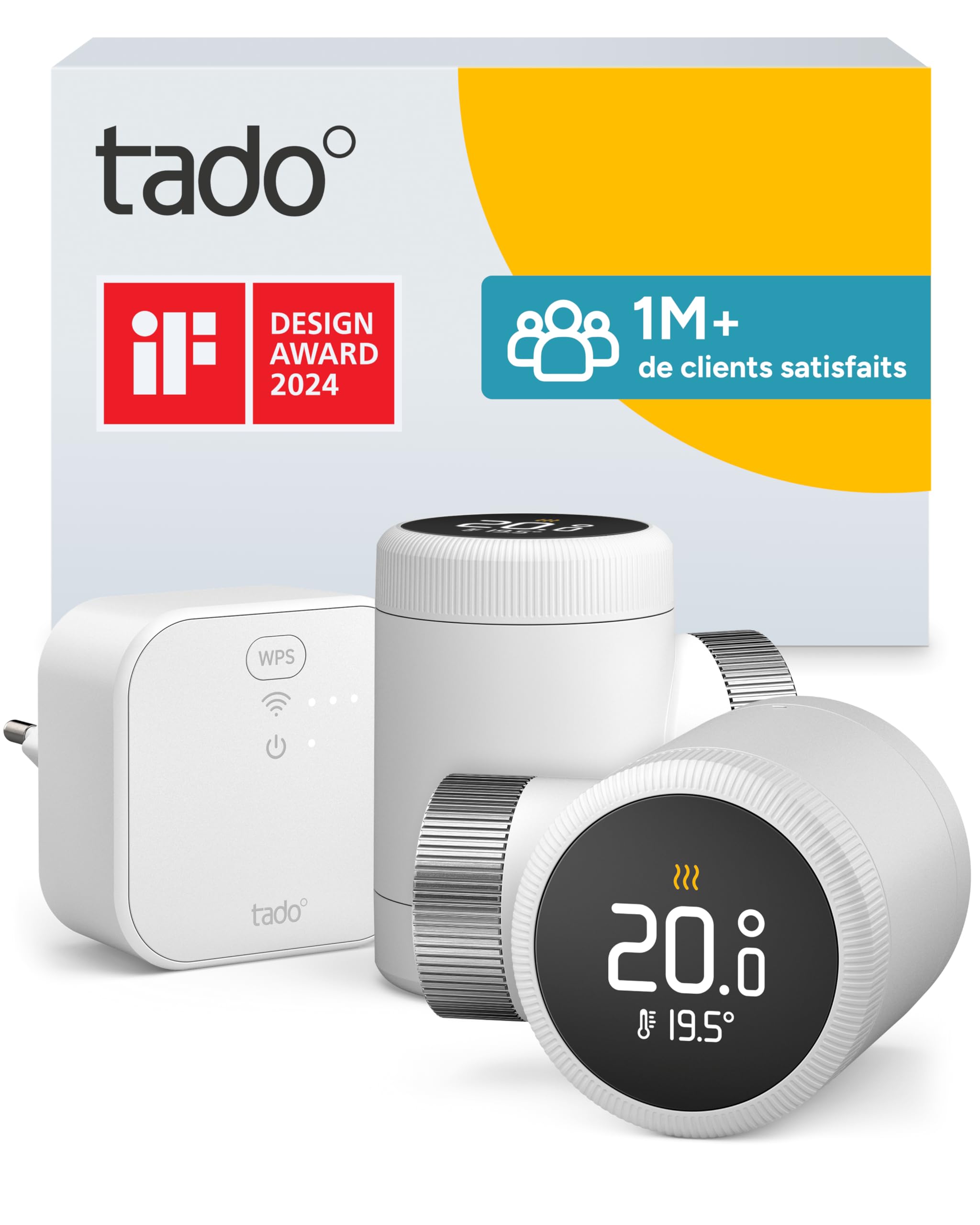 tado° Smart Thermostat X, kit de démarrage avec Bridge X, gestion du radiateur via une application et une enceinte connectée (Alexa, Siri, Google Assistant), pas compatible avec tado° V3+