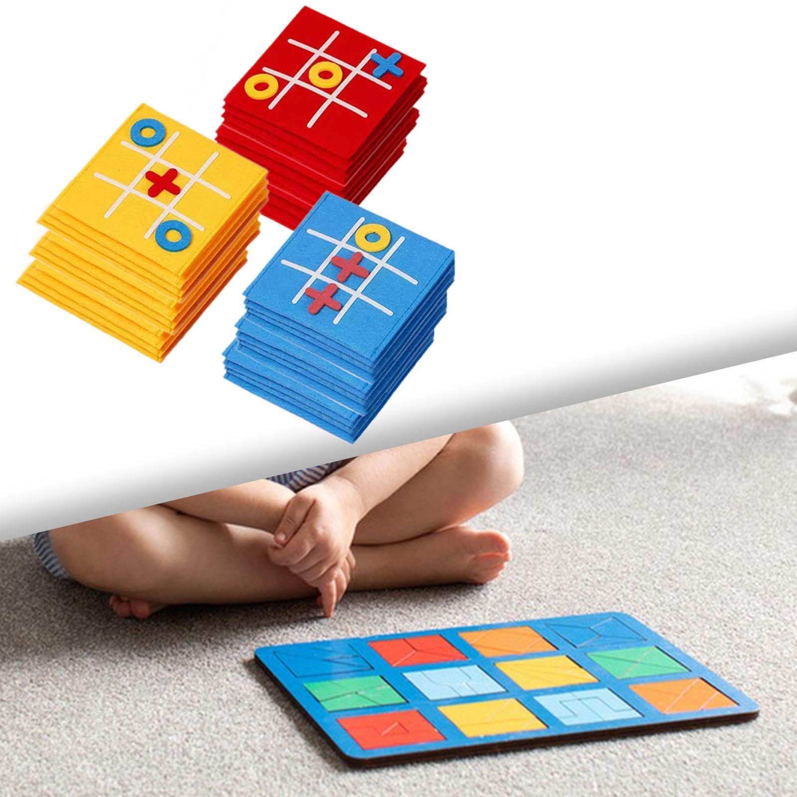12 Teiliges Zehenbrettspiel für XO Interactive, EIN Interaktives, Pädagogisches Filz Intelligenzpuzzle Spielzeug, Geeignet für Kinder Und Erwachsene, 36 Stück