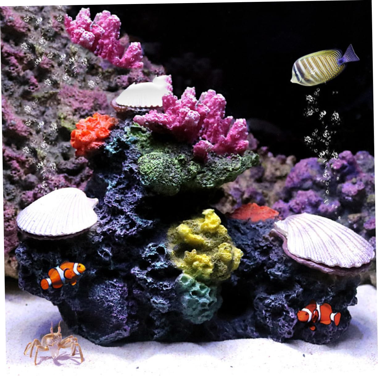 Resin Aquarium Decor Vibrant Artificial Coral for Fish Tank No Fertilizer Needed Fish Safe Easy to Clean