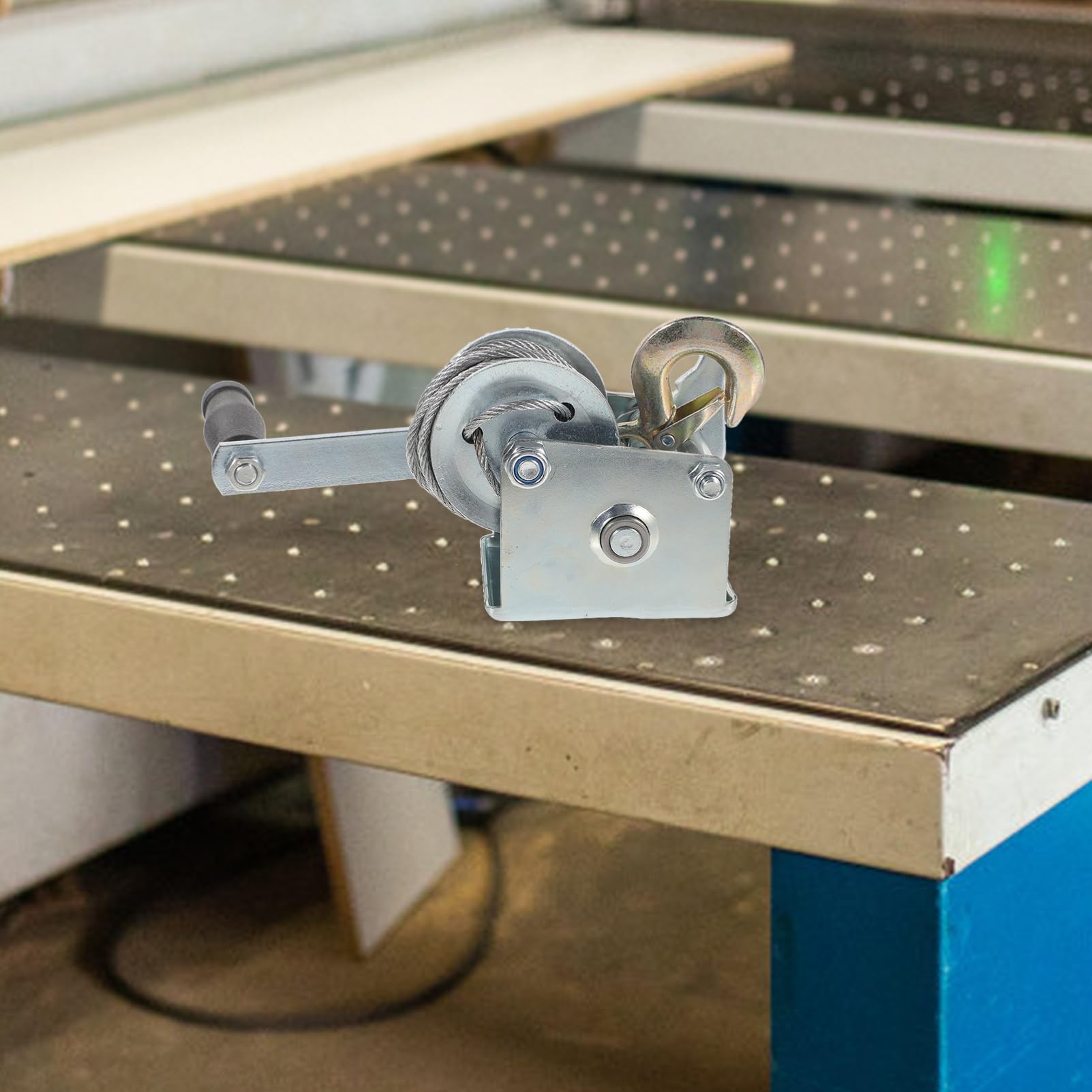 Cabilock 2pcs Manual Winch Hand Winch Worm Gear Trailer Winch Loading Boat Hand Winch Van Winch Cable Rope Small Heavy Moving Crank Mini Wenches Manual Hand Winch Hand Winch Trailer Metal