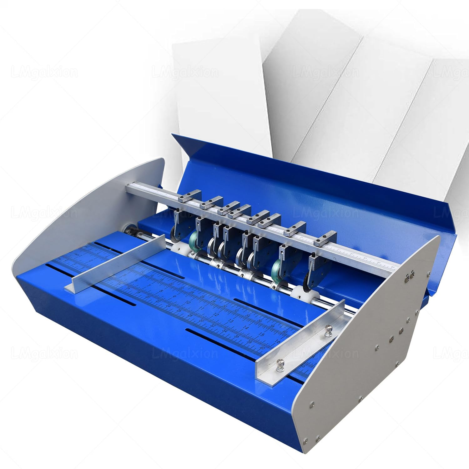 Máquina de doblado de papel, cortador de línea punteada y perforadora, fácil cambio de molde, para fotos, menús, sobres, procesamiento de documentos, 18 pulgadas