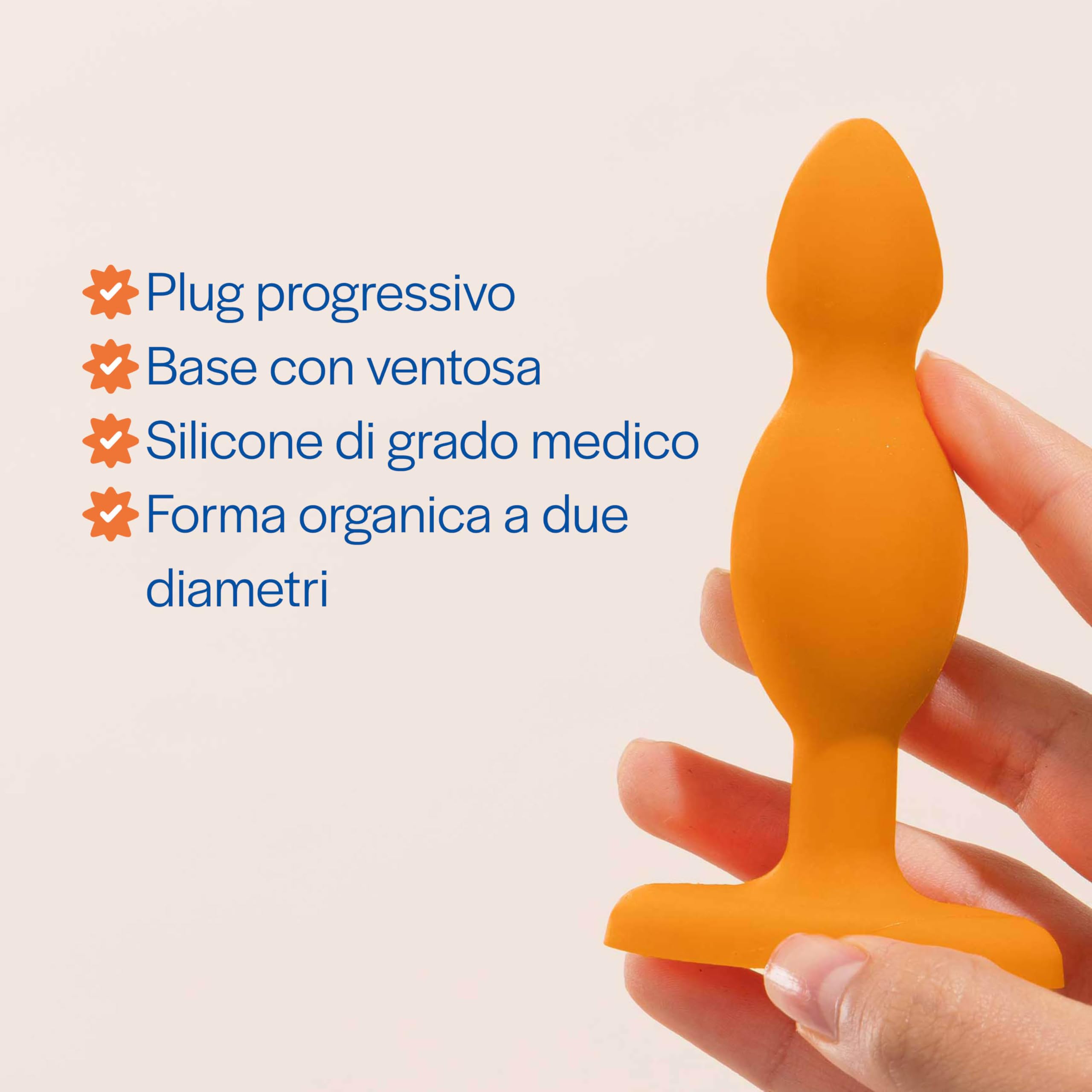 MY LUBIE - Aube, Plug Anale in Silicone Medico con Ventosa - Per Principianti e Coppie - Design Ergonomico - Prodotto in Francia