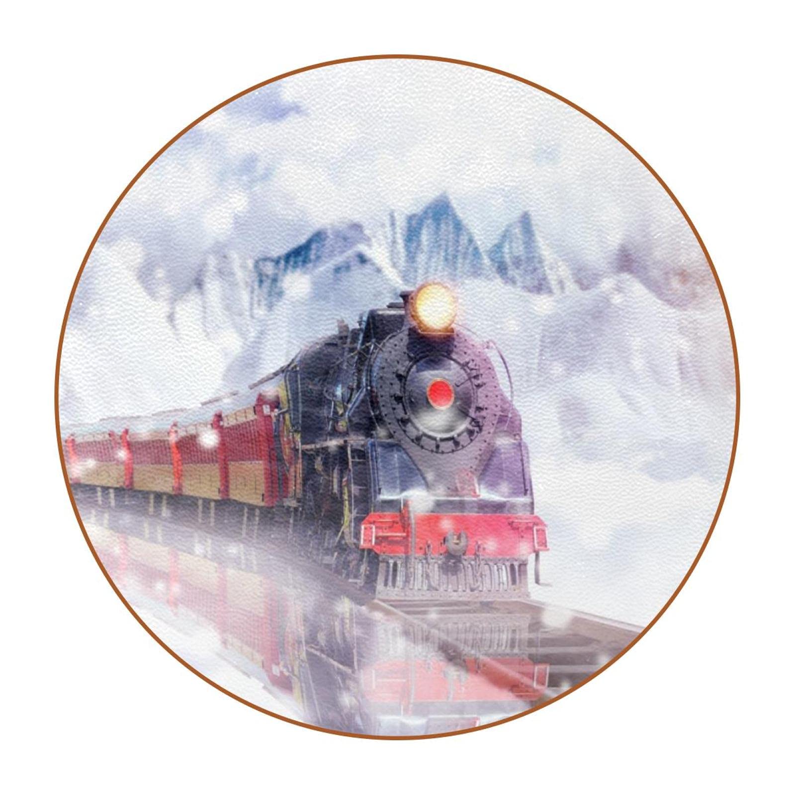 Sous-verres Noël paysage d'hiver ronds finitions soignées lot de 6