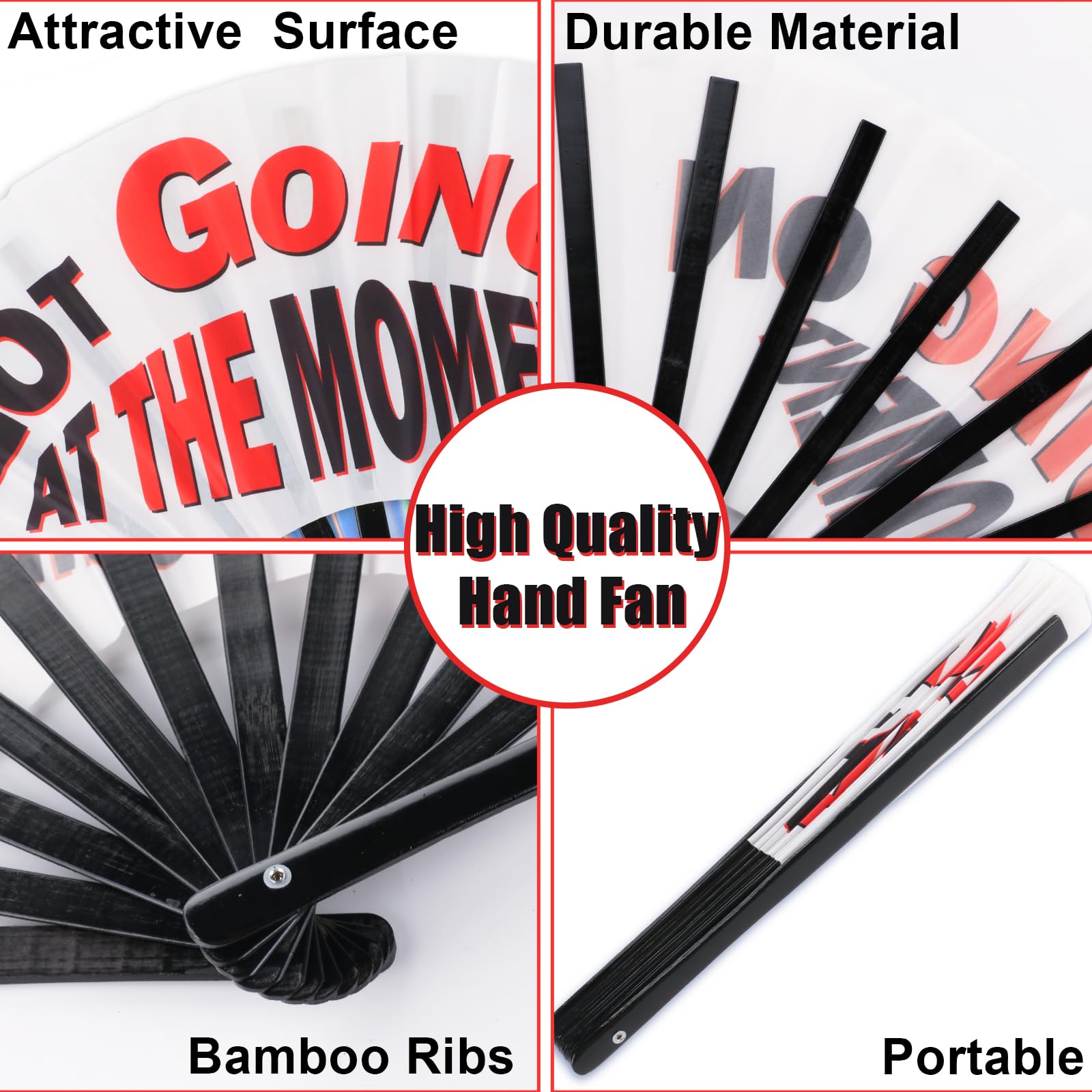 Amazon.com: Qyeahkj Large Folding Concert Rave Hand Fan