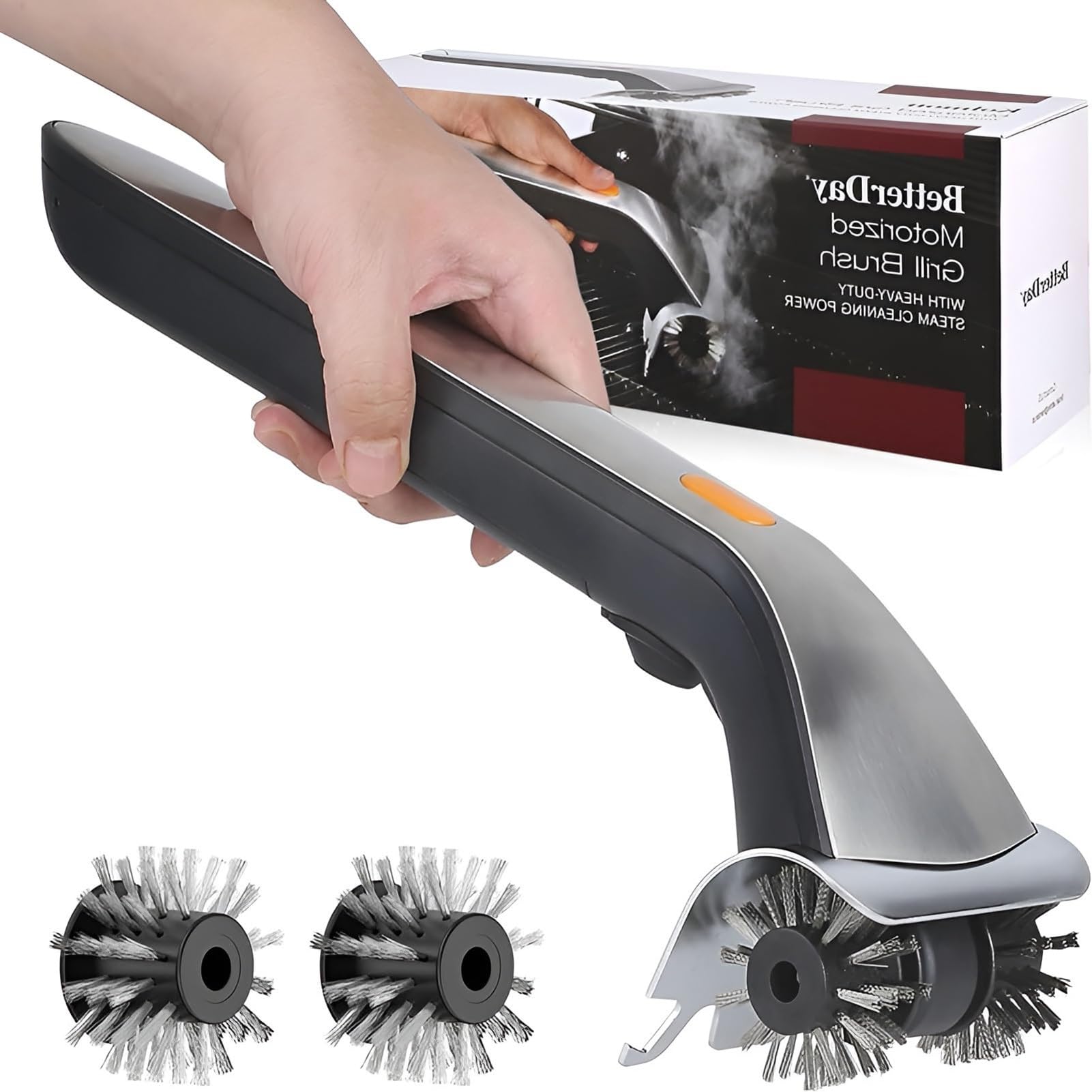 Brosse et grattoir for gril électrique pour enlever la graisse brûlée