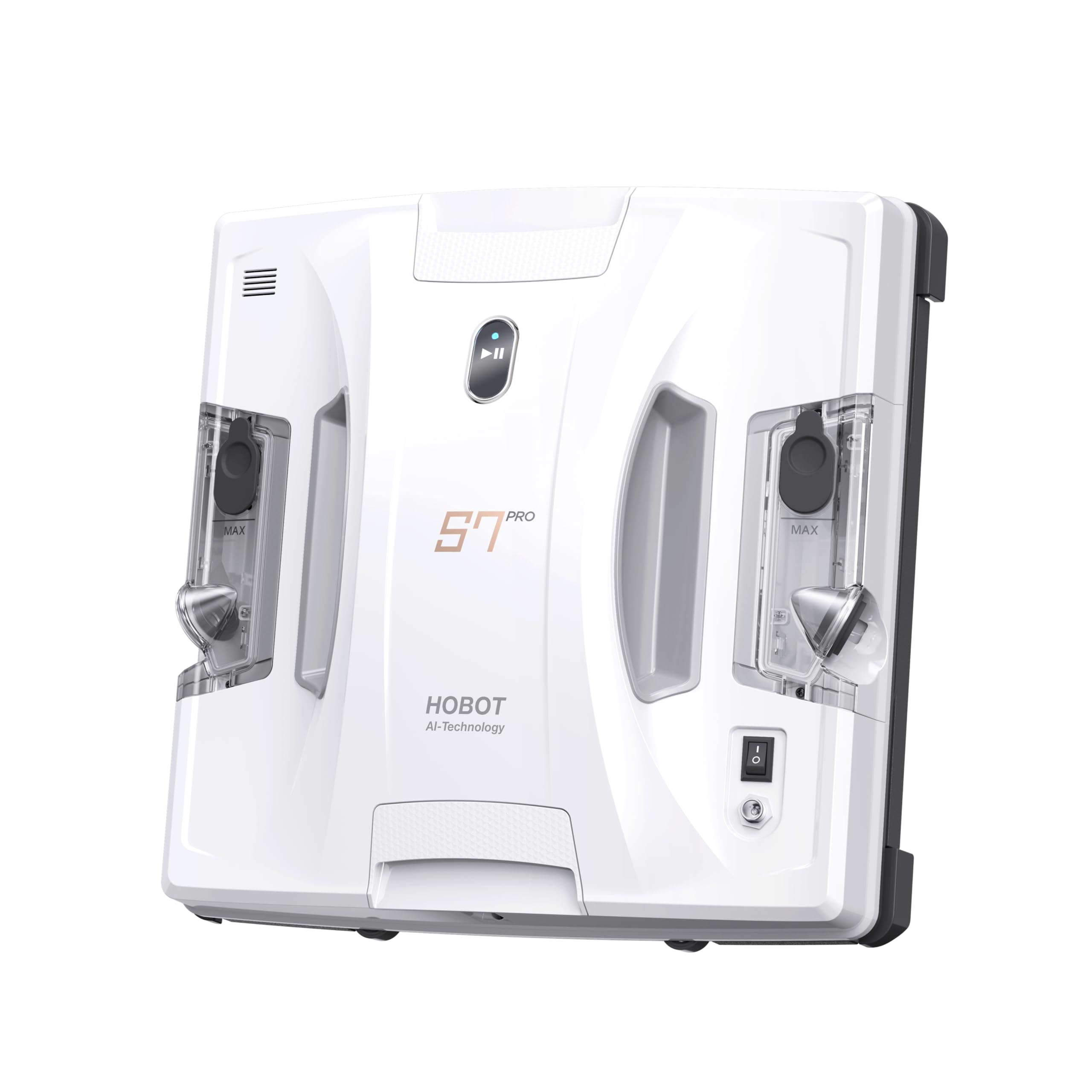 SMARTBOT HOBOT-S7 PRO Robot Limpiacristales Automático con Doble Mopa Motorizada, Pulverizador Doble, Control App y Voz, Limpieza potente para Cristales interiores y exteriores, Mamparas y Barandillas