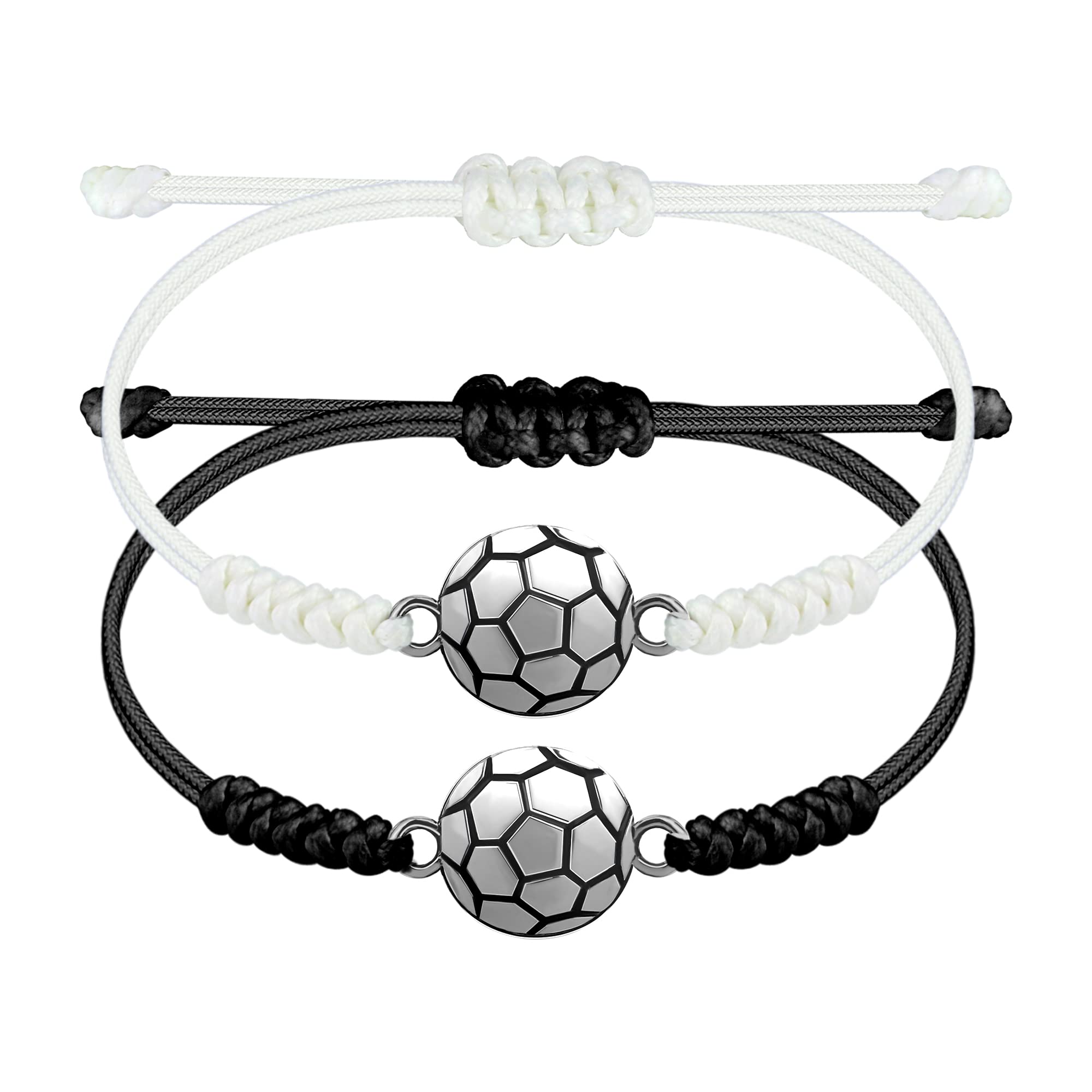 Regalos deportivos para hijo o hija, accesorios deportivos, regalos de San Valentín para adolescentes, 2 pulseras trenzadas, voleibol, fútbol, béisbol, baloncesto, fútbol, regalos para