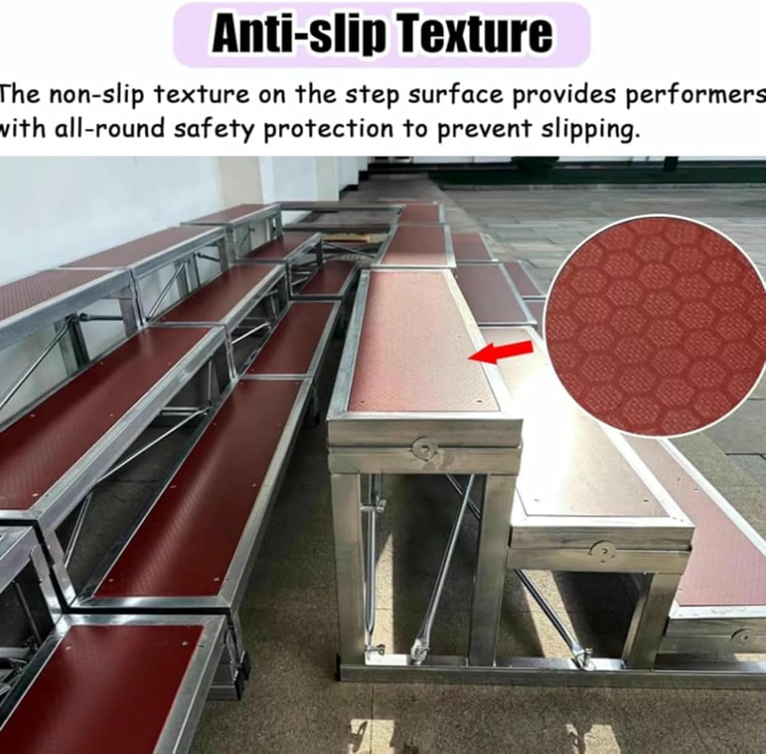 Choral Risers Platform, 1/2/3 Level Choir Staircase Step, 20cm High Choral Music Lecture Stand, Group Photo Lectern Podium Staircase Stand