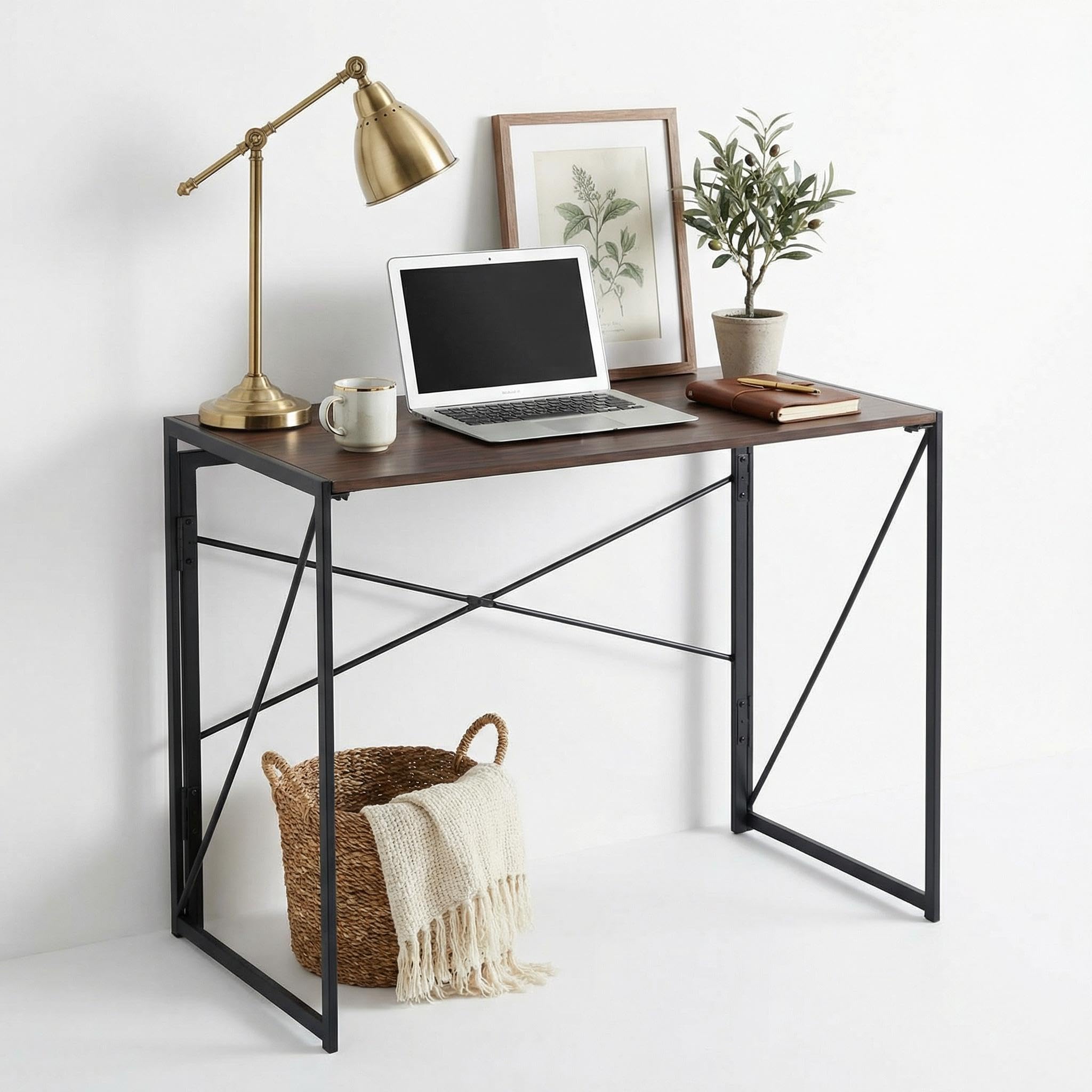 Bureau d'ordinateur pliable gain de place pour petit appartement