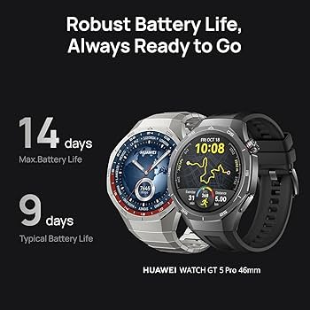 HUAWEI WATCH GT 5 Pro 46mm ブラック Huawei Watch GT 5 Pro 46mm, Black | Hodinky-365.pl