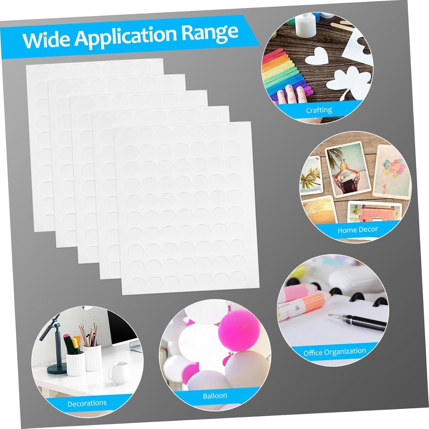 10 Sheets Double Sided Round Dot Stickers for Balloons
