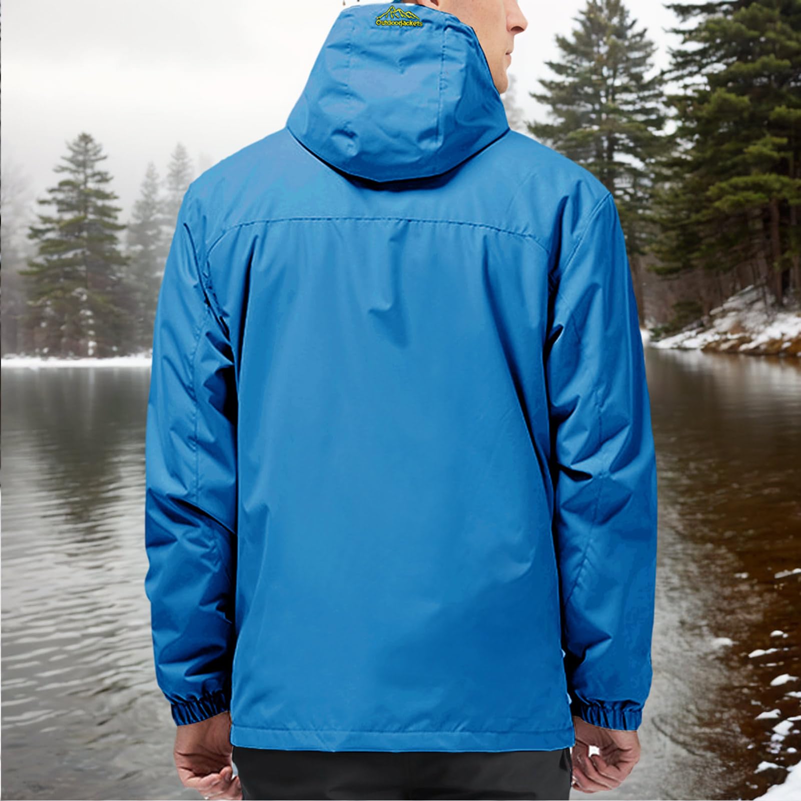 HVECZIXP Chaqueta Impermeable Hombre Mujeres Extraíble Ligera Windbreaker, Cortavientos para hombre con capucha Montañismo Al aire libre Viajar