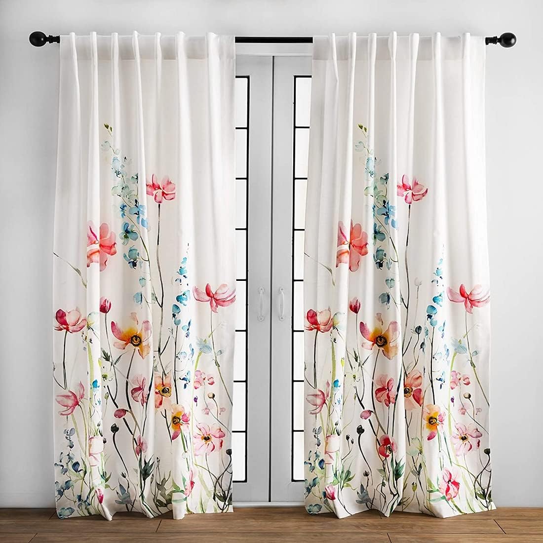 CVR Home Decore 3D Printed Beautifully Desgin Digital Printed Polyester Fabric Curtainss - Pack of 4 Curtains with Eyelet Ring for Long Door (9 feet) (4 x 9 Long Door)-D895